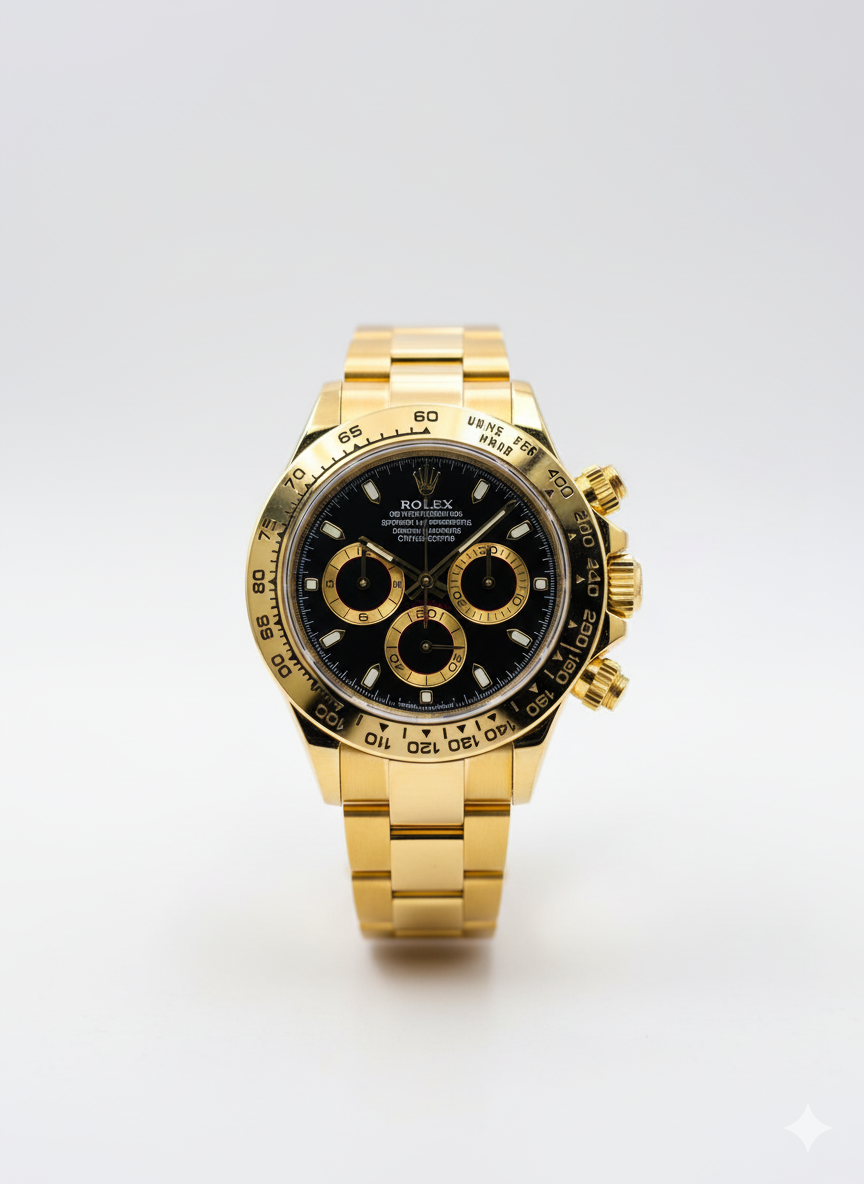 Daytona-Inspired Chronograph – 40MM | Black Dial | Yellow Gold Bracelet 0021