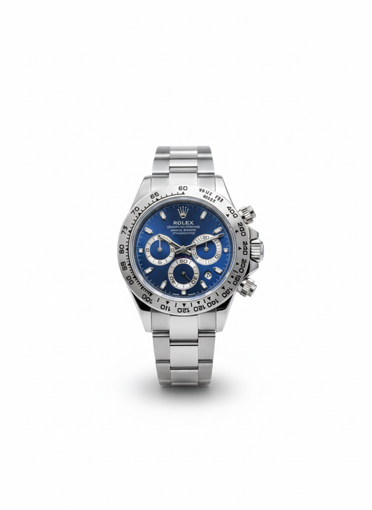 Daytona White Gold | Blue Baton Dial – Premium Master Clone 0015