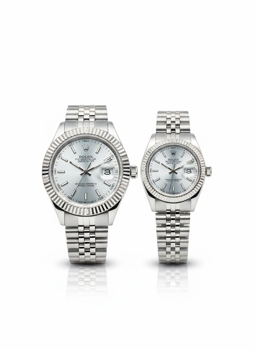 Datejust Couple Watch – Silver Edition (High-End Replica | Stainless Steel) 0064