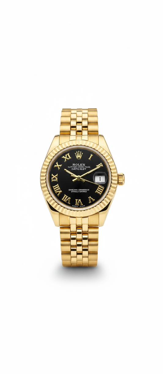 Bold Elegance – Full Gold  Datejust with Black Dial 0082
