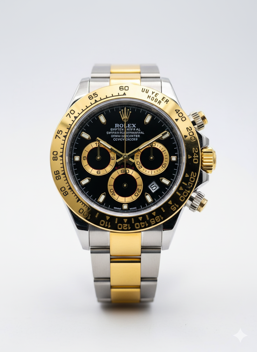 Luxury Two-Tone Gold Inspired Men’s Watch | Working Chronograph 0023