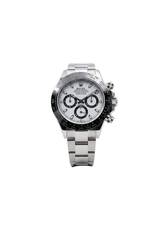 Daytona-Inspired Chronograph Watch | White Dial | Stainless Steel  0024