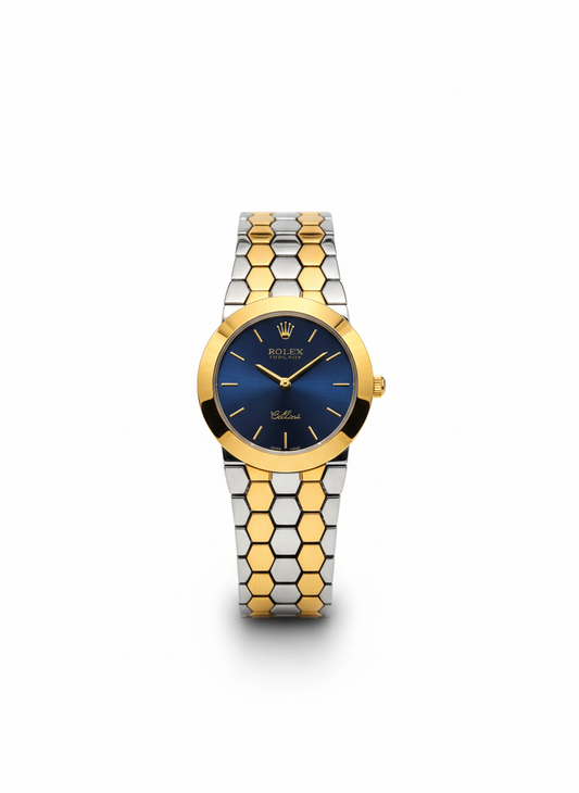 Inspired Yellow Gold Ladies Watch | Blue Dial | Luxury Timepiece 0030