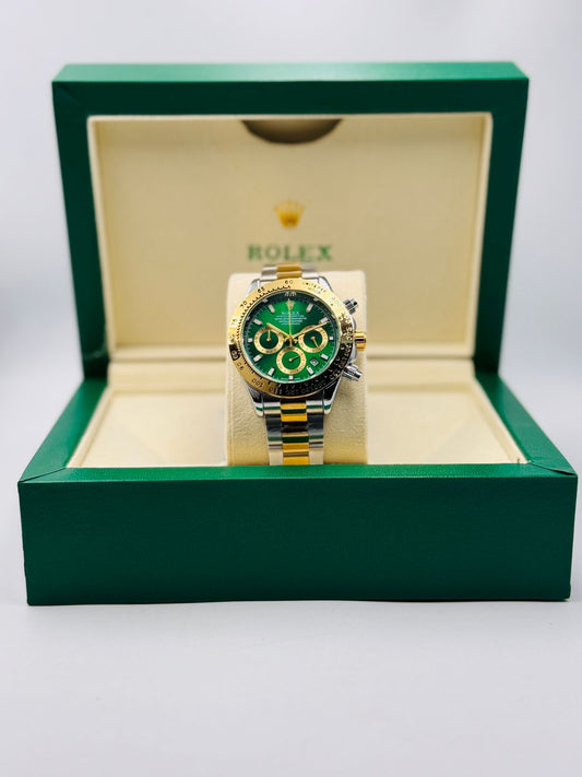 Daytona Green Dial | Two-Tone Stainless Steel Men’s Watch 005