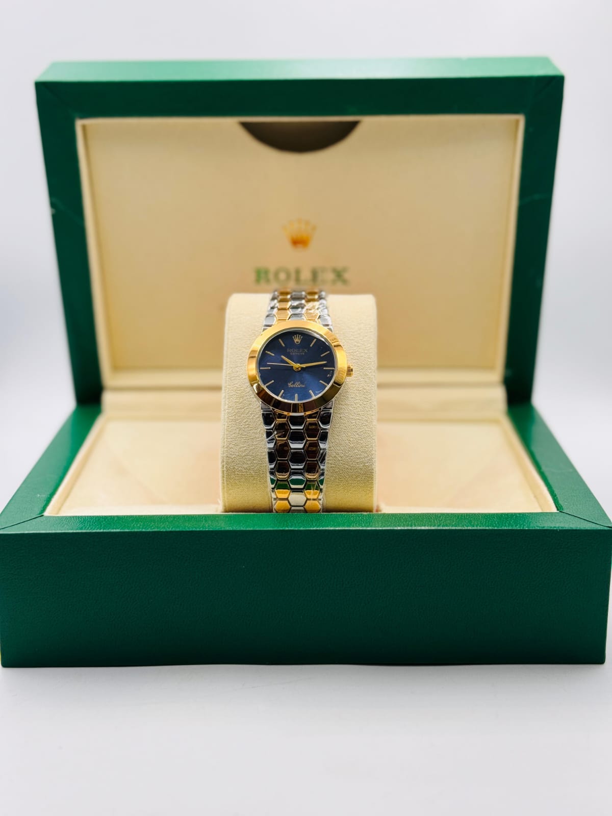 Inspired Yellow Gold Ladies Watch | Blue Dial | Luxury Timepiece 0030