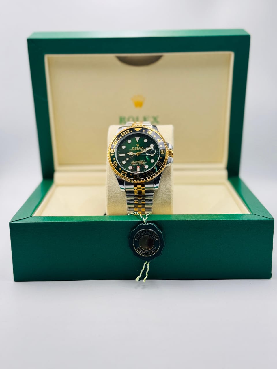 Inspired GMT-Master II Watch | Stainless Steel & 18k Gold | Diamond Bezel | 40mm 0058