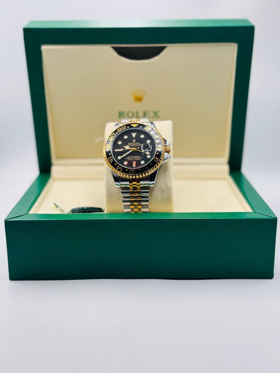 Inspired GMT-Master II Watch | Two-Tone Gold & Steel | Black Dial | Jubilee Bracelet 0059