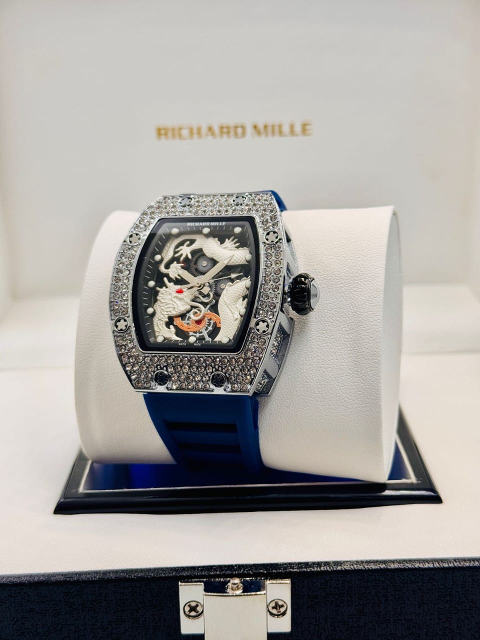 Richard Mille Dragon Deep Blue Ice Dragon RM Skeleton Watch Features 0073