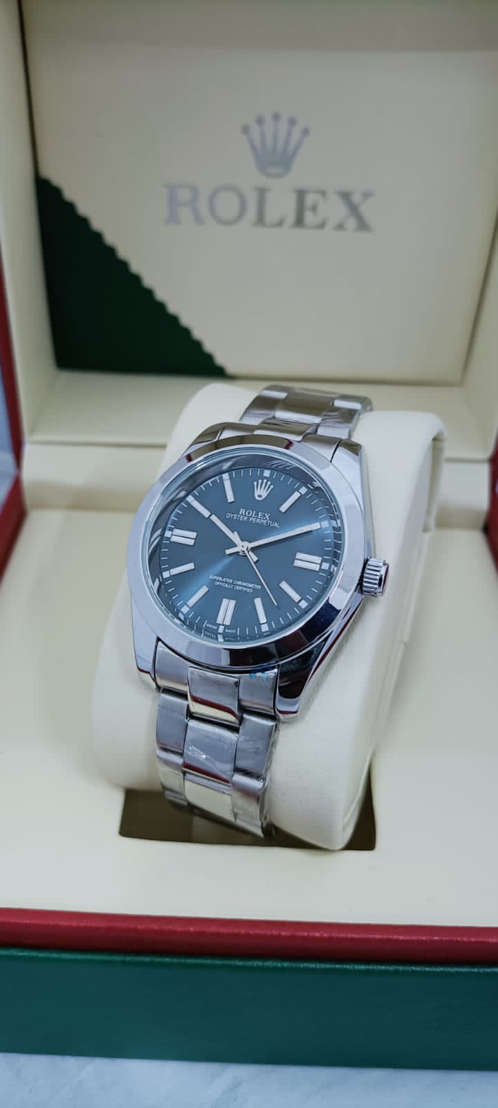 Oyster Perpetual Blue Dial Automatic Stainless Steel Watch 0094