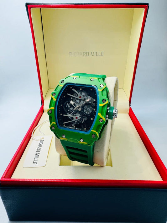 Richard Mille Style Luxury Automatic Watch – Green Edition