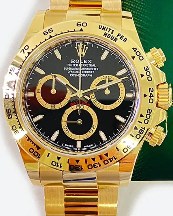 Daytona-Inspired Chronograph – 40MM | Black Dial | Yellow Gold Bracelet 0021