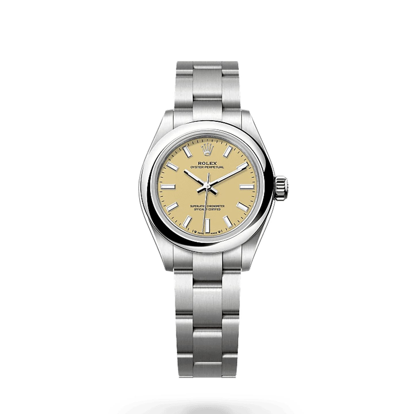 Oyster Perpetual Yellow Dial Automatic Men’s Watch – Full Stainless Steel 0092