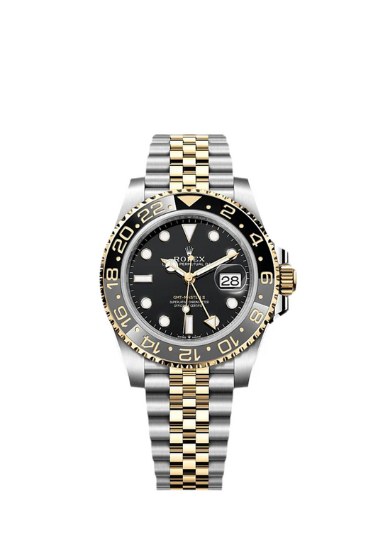 Inspired GMT-Master II Watch | Two-Tone Gold & Steel | Black Dial | Jubilee Bracelet 0059