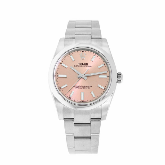 Inspired Oyster Perpetual | Peach Dial – Stainless Steel Men’s Watch 0096