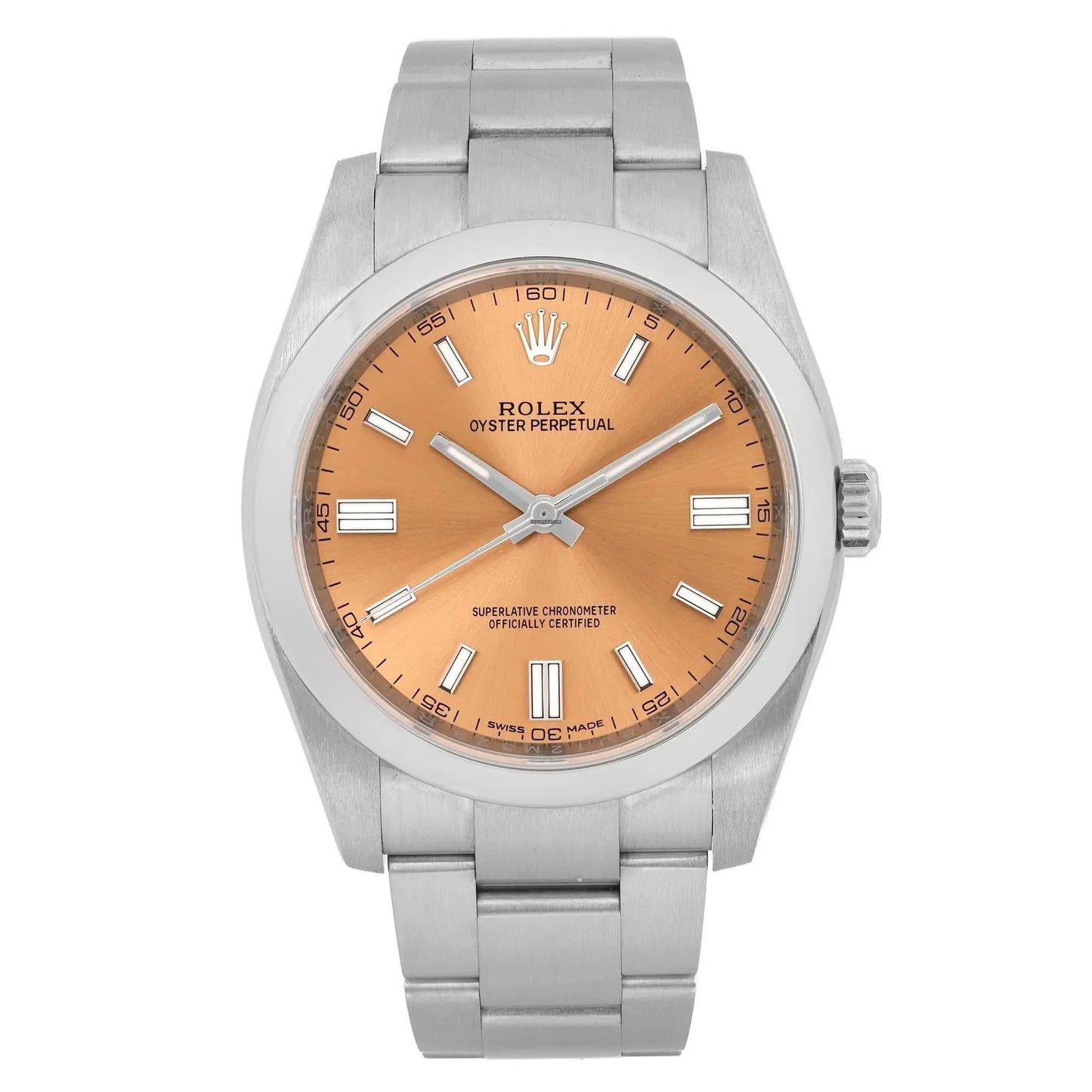Inspired Oyster Perpetual | Peach Dial – Stainless Steel Men’s Watch 0096
