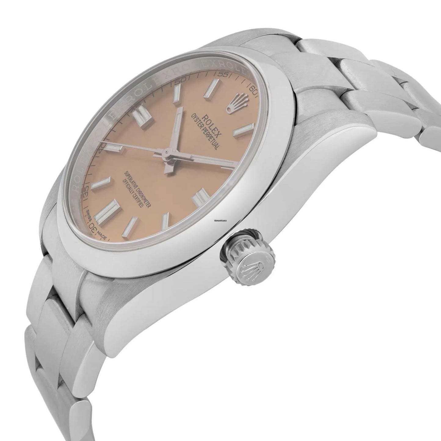 Inspired Oyster Perpetual | Peach Dial – Stainless Steel Men’s Watch 0096