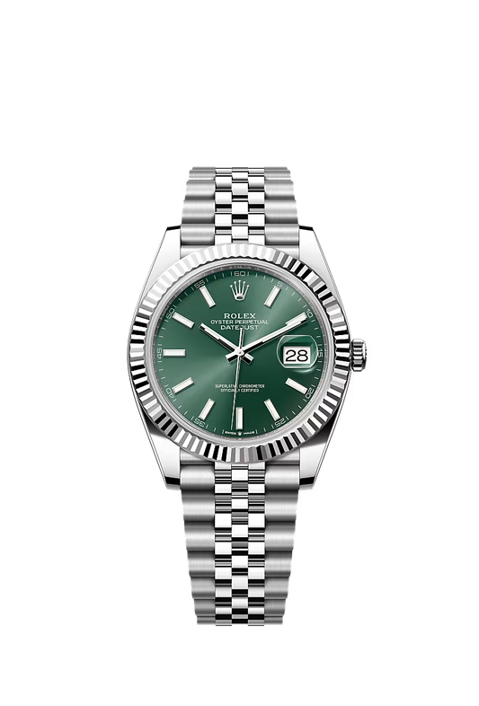 Datejust 41mm | Oystersteel & White Gold | Mint Green Dial | Jubilee Bracelet