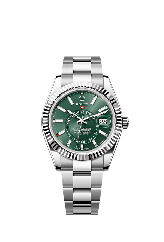 Sky-Dweller 42mm | Oystersteel & White Gold | Mint Green Dial | Oyster Bracelet