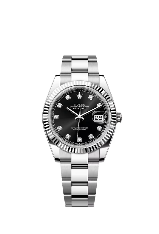 Datejust 41mm | Oystersteel & White Gold | Black Dial | Oyster Bracelet