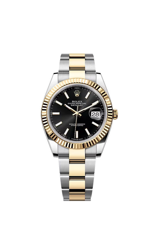 Datejust 41mm | Two-Tone Oystersteel & Yellow Gold | Black Dial | Oyster Bracelet