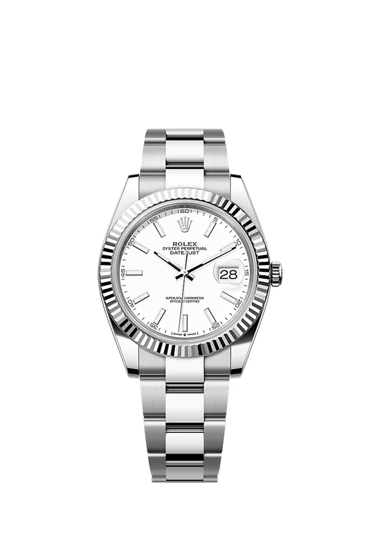 Oyster Perpetual Datejust 41 | Oystersteel & White Gold | White Dial | Oyster Bracelet
