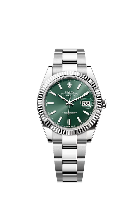 Oyster Perpetual Datejust 41 | Mint Green Dial | Oystersteel & White Gold