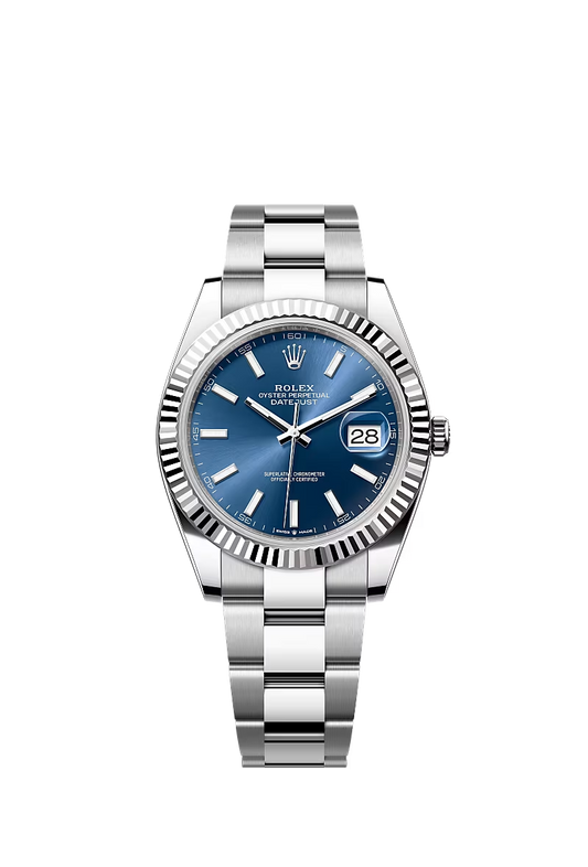 Datejust 41mm | Oystersteel & White Gold | Blue Dial | Oyster Bracelet