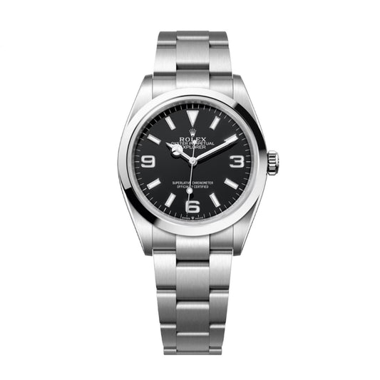 Inspired Oyster Perpetual | Black Dial – Stainless Steel Men’s Watch 0095