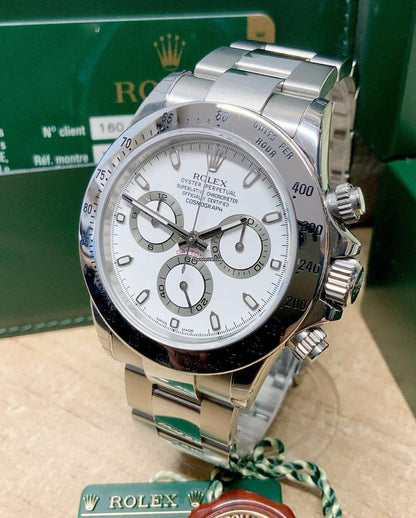 Daytona-Inspired Chronograph Watch | White Dial | Stainless Steel  0024