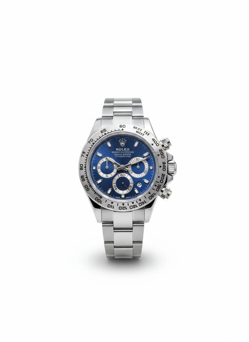 Daytona White Gold | Blue Baton Dial – Premium Master Clone 0015