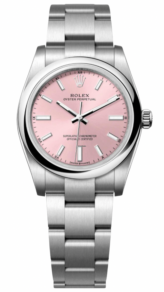 Inspired Oyster Perpetual | Pink Dial – Stainless Steel Men’s Watch 0097
