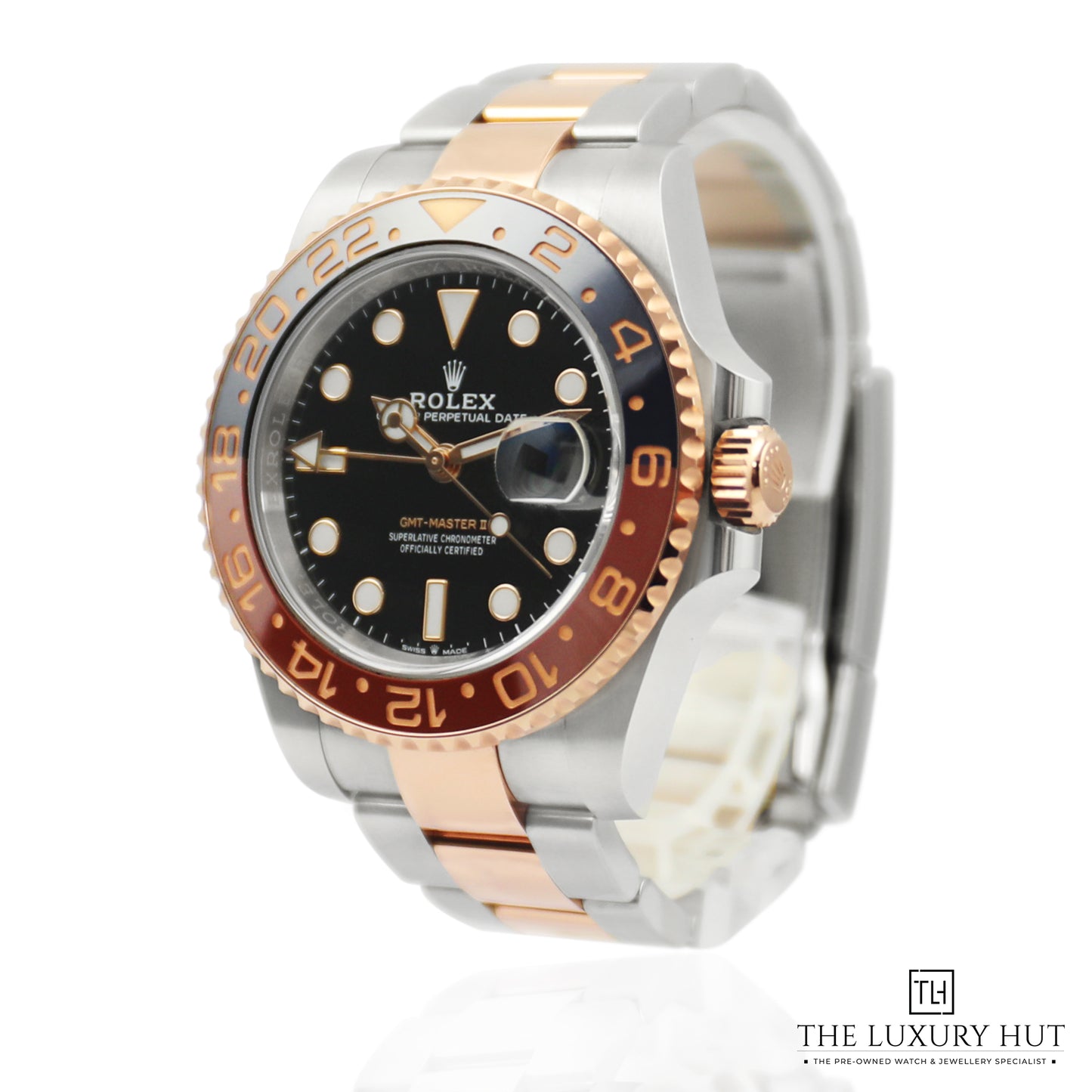 Inspired GMT-Master II Watch for Men | Two-Tone Silver & Gold | Black Dial 0046