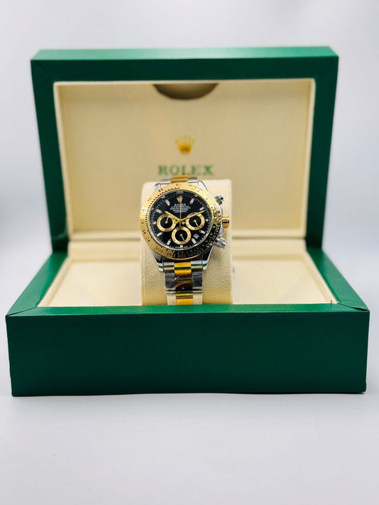 Luxury Two-Tone Gold Inspired Men’s Watch | Working Chronograph 0023