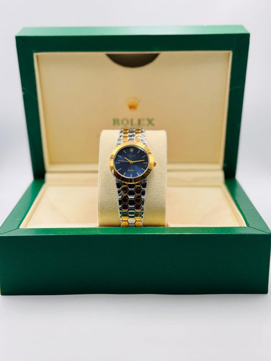 Inspired Yellow Gold Ladies Watch | Blue Dial | Luxury Timepiece 0030