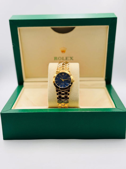 Inspired Ladies Watch | Gold Finish | Blue Dial 0031