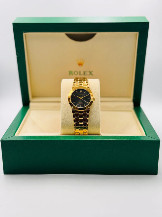 Inspired Ladies Watch | Gold Finish | Black Dial 0032