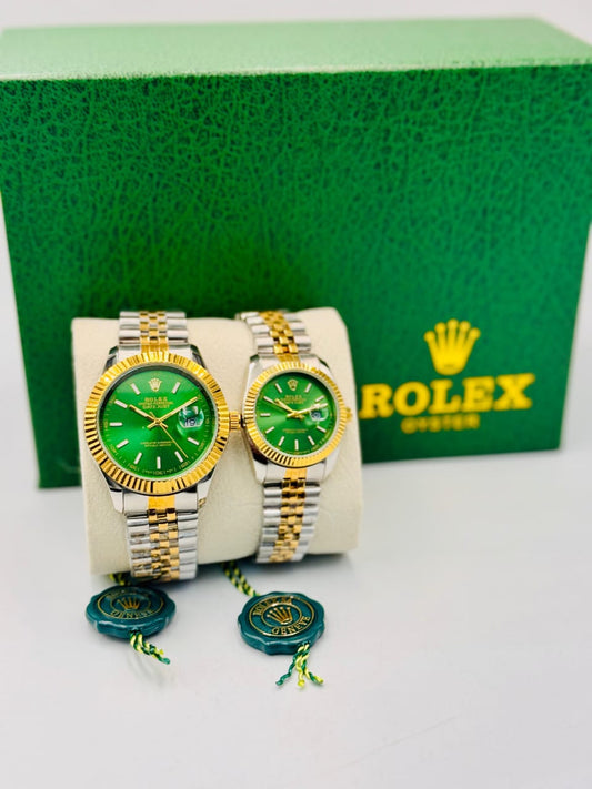 Datejust Couple Watch – Green Dial Edition (Premium 1:1 Replica) 0067