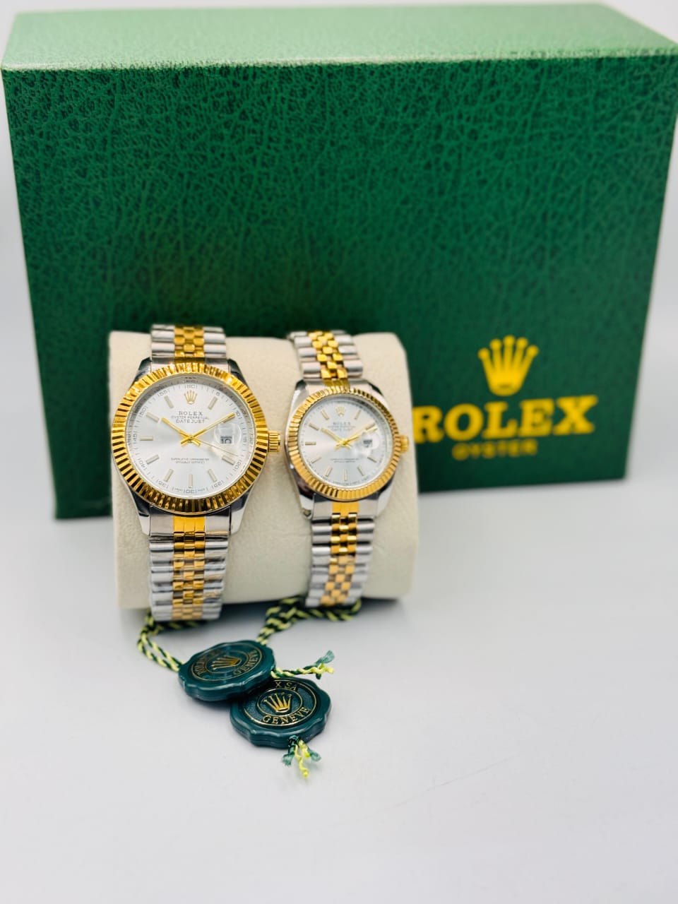 Datejust Couple Watch – White Dial | Gold-Silver Jubilee Strap (Premium Replica) 0068