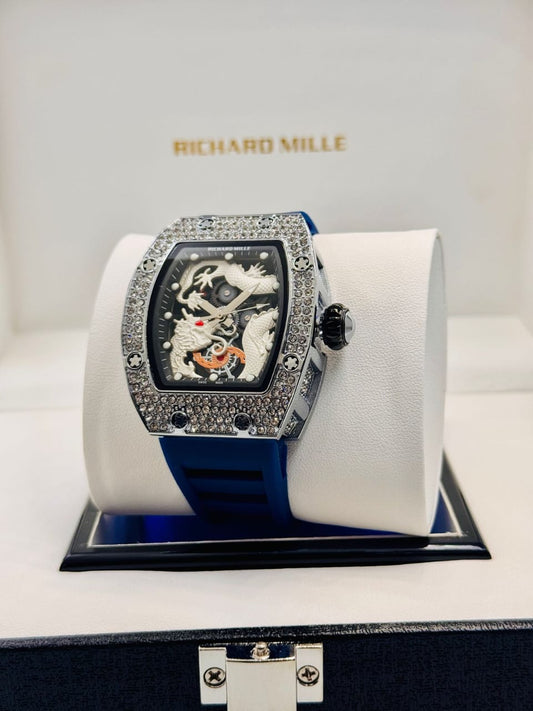 Richard Mille Dragon Deep Blue Ice Dragon RM Skeleton Watch Features 0073