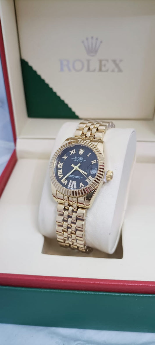 Bold Elegance – Full Gold  Datejust with Black Dial 0082