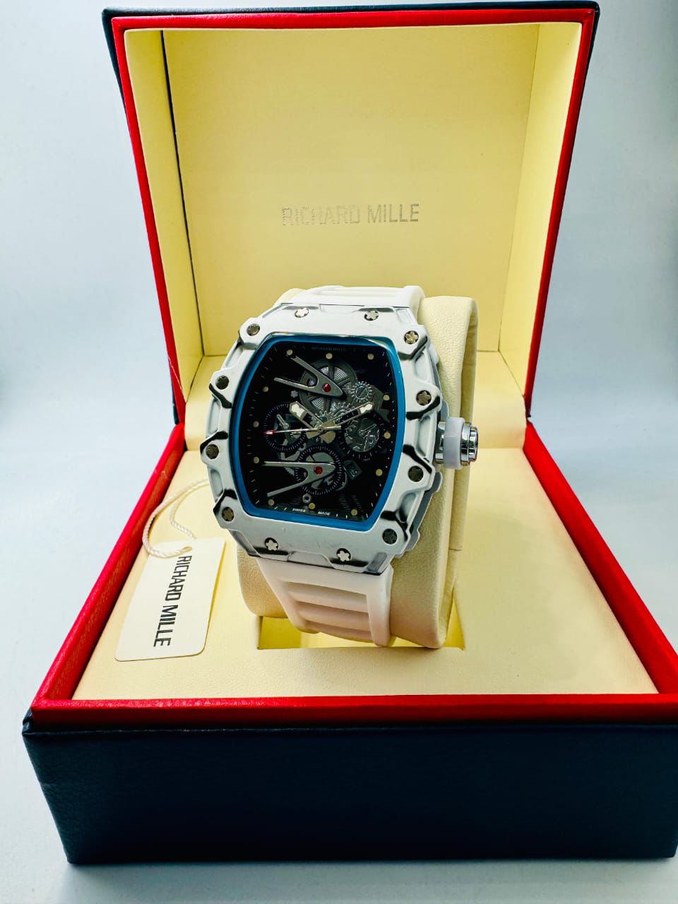 Richard Mille Style Luxury Automatic Watch – White Edition