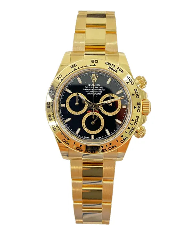 Daytona-Inspired Chronograph – 40MM | Black Dial | Yellow Gold Bracelet 0021
