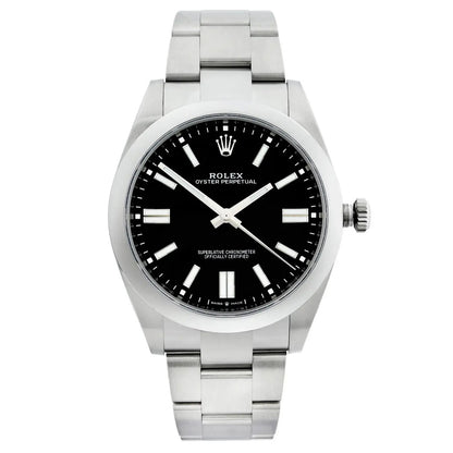 Inspired Oyster Perpetual | Black Dial – Stainless Steel Men’s Watch 0095