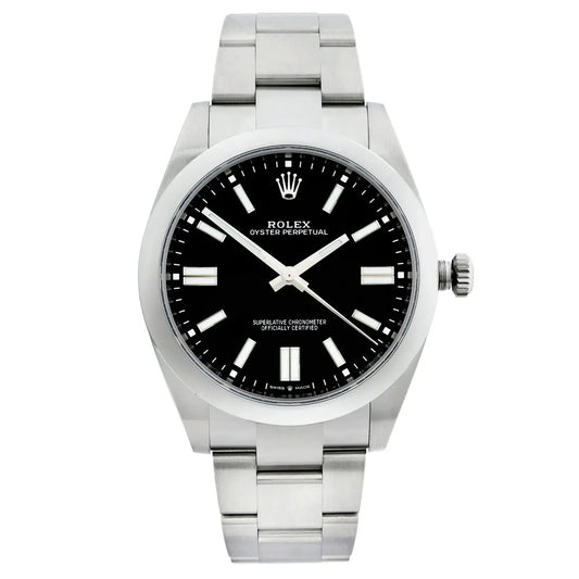 Inspired Oyster Perpetual | Black Dial – Stainless Steel Men’s Watch 0095