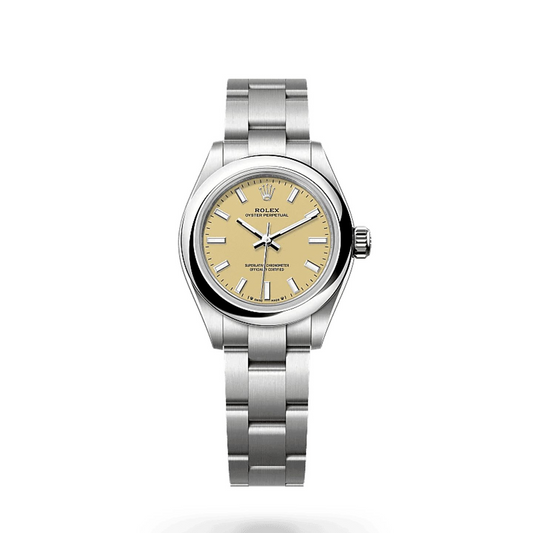 Oyster Perpetual Yellow Dial Automatic Men’s Watch – Full Stainless Steel 0092