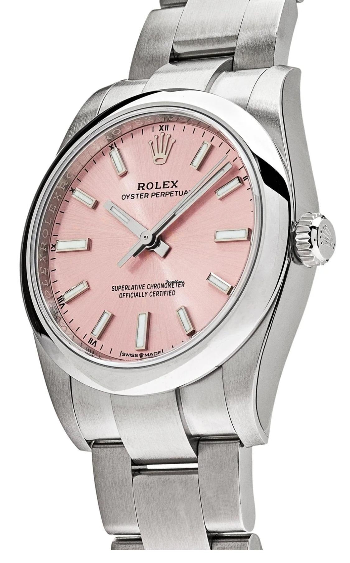 Inspired Oyster Perpetual | Pink Dial – Stainless Steel Men’s Watch 0097