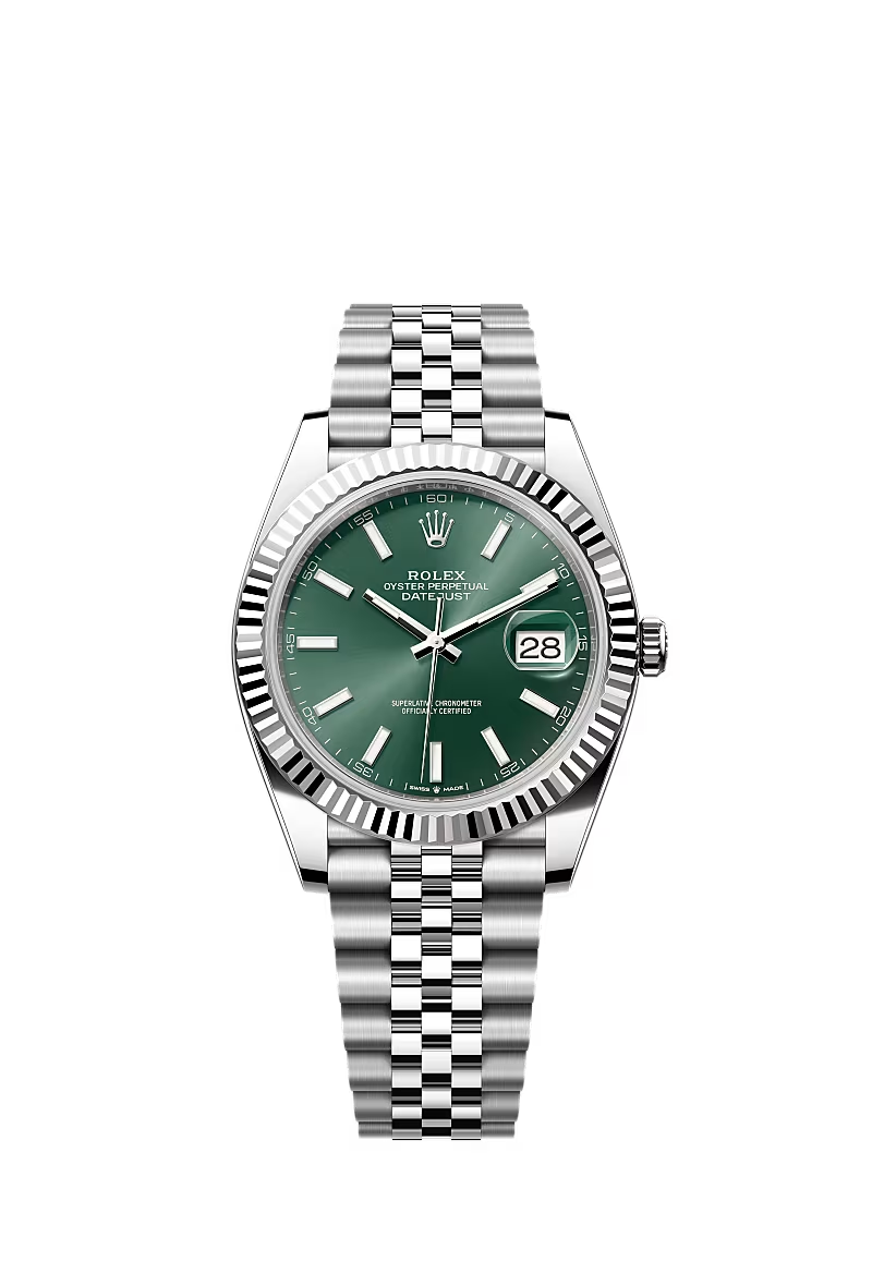 Datejust 41mm | Oystersteel & White Gold | Mint Green Dial | Jubilee Bracelet