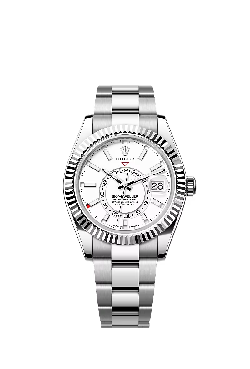 Sky-Dweller 42mm | Oystersteel & White Gold | White Dial | Oyster Bracelet