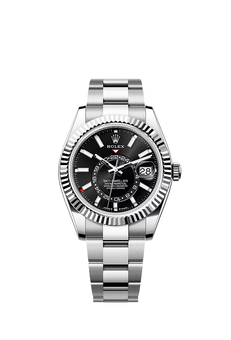 Sky-Dweller 42mm | Oystersteel & White Gold | Black Dial | Oyster Bracelet