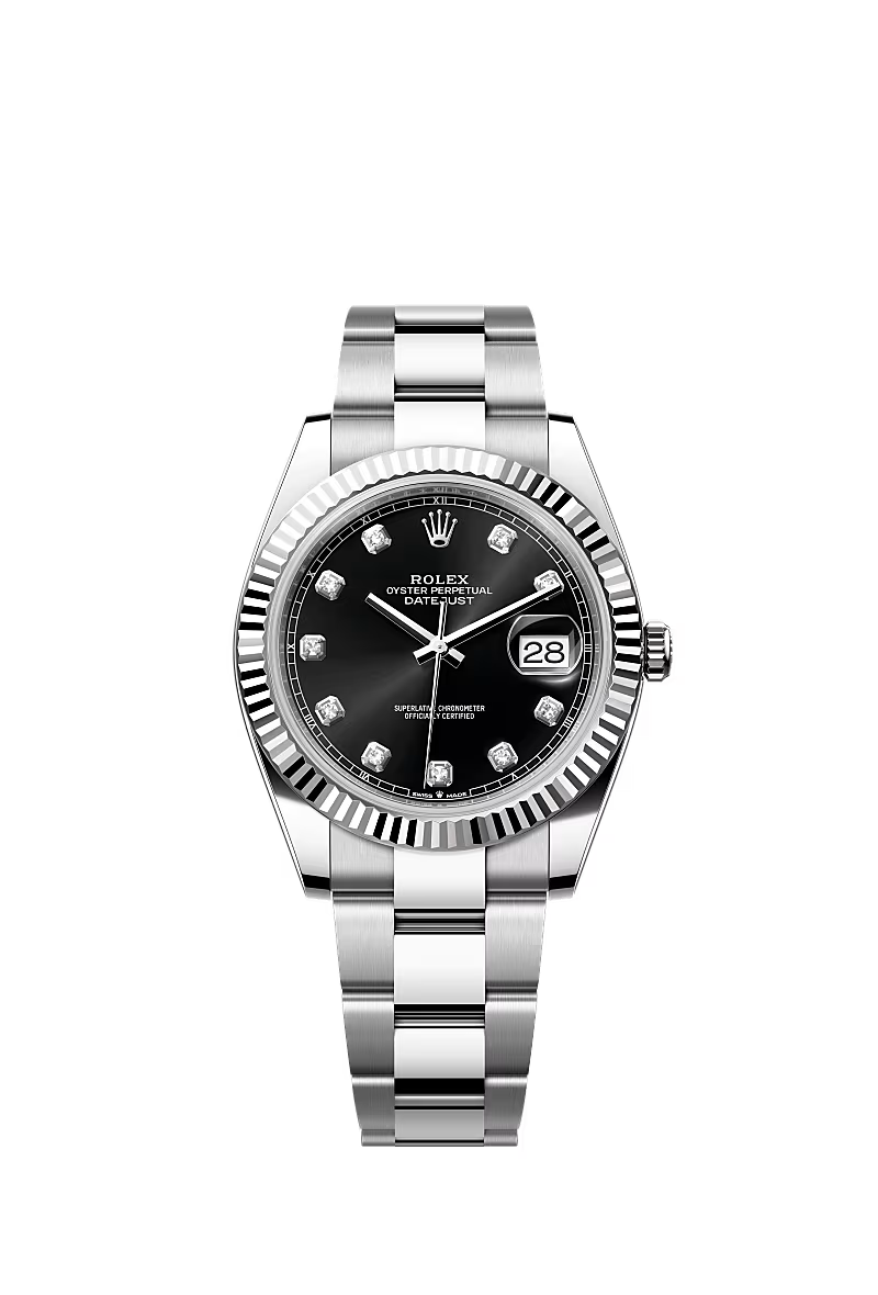 Datejust 41mm | Oystersteel & White Gold | Black Dial | Oyster Bracelet